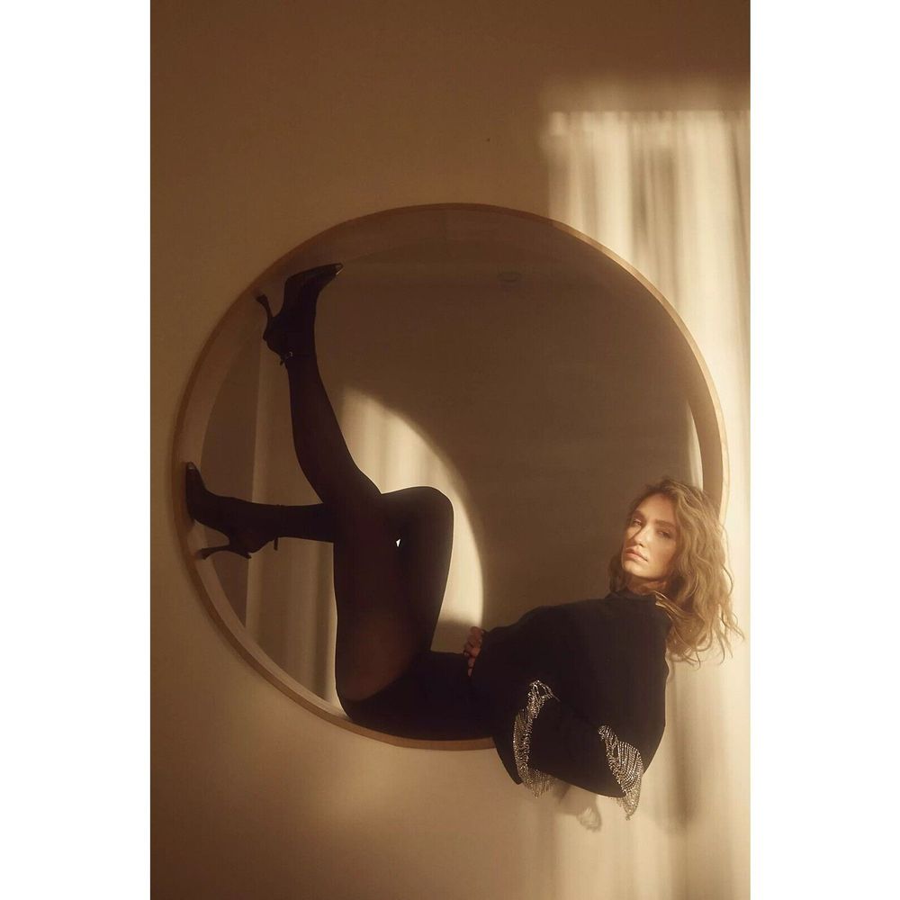 New Free People Crystal Fringe Crew Size Small